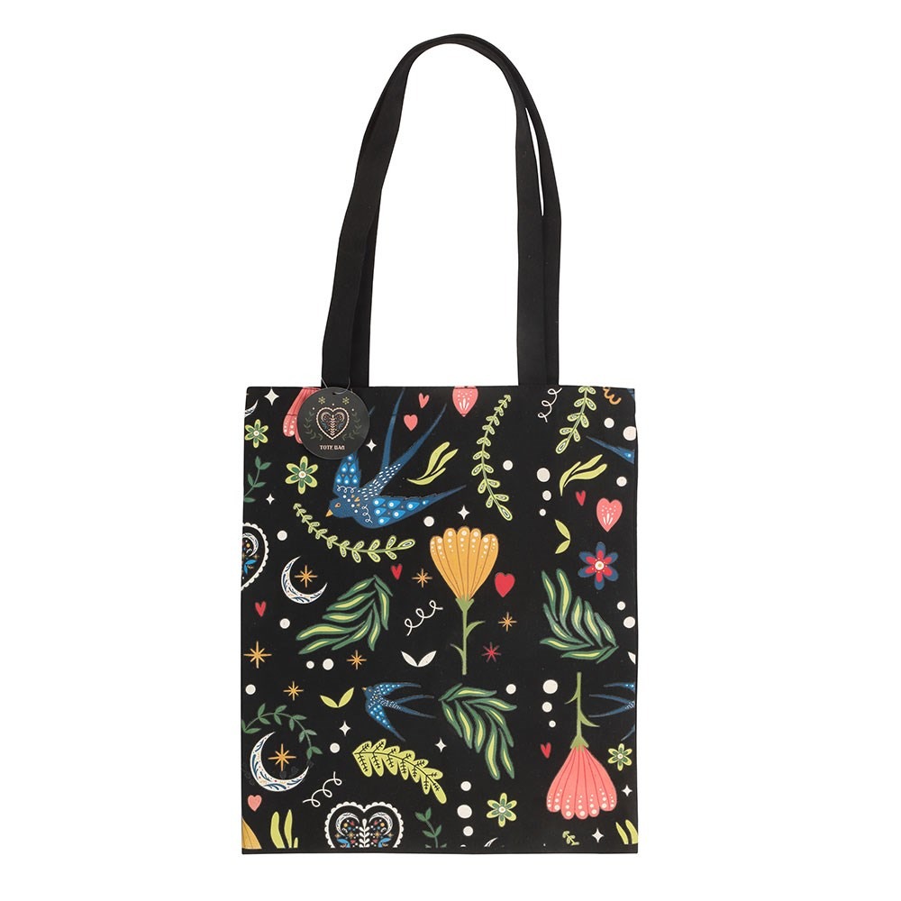 Something Different - Midnight Bloom Polycotton Tragetasche - Mehrfarben